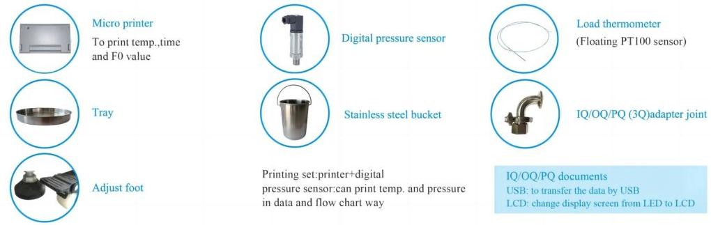 Spare part option of DW-GR Series Vertical Autoclave